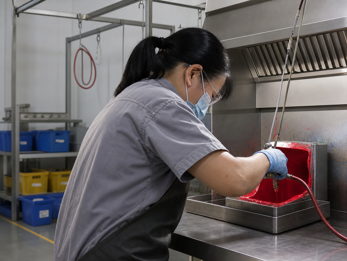 Toy color coating and finishing process at QMS Toys factory